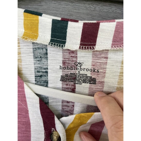 Bobbie Brooks Small Short Sleeve Striped T-shirt 24.8017 - Picture 2 of 7